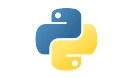 Python logo representing AI development, data analysis, and embedded scripting capabilities.
